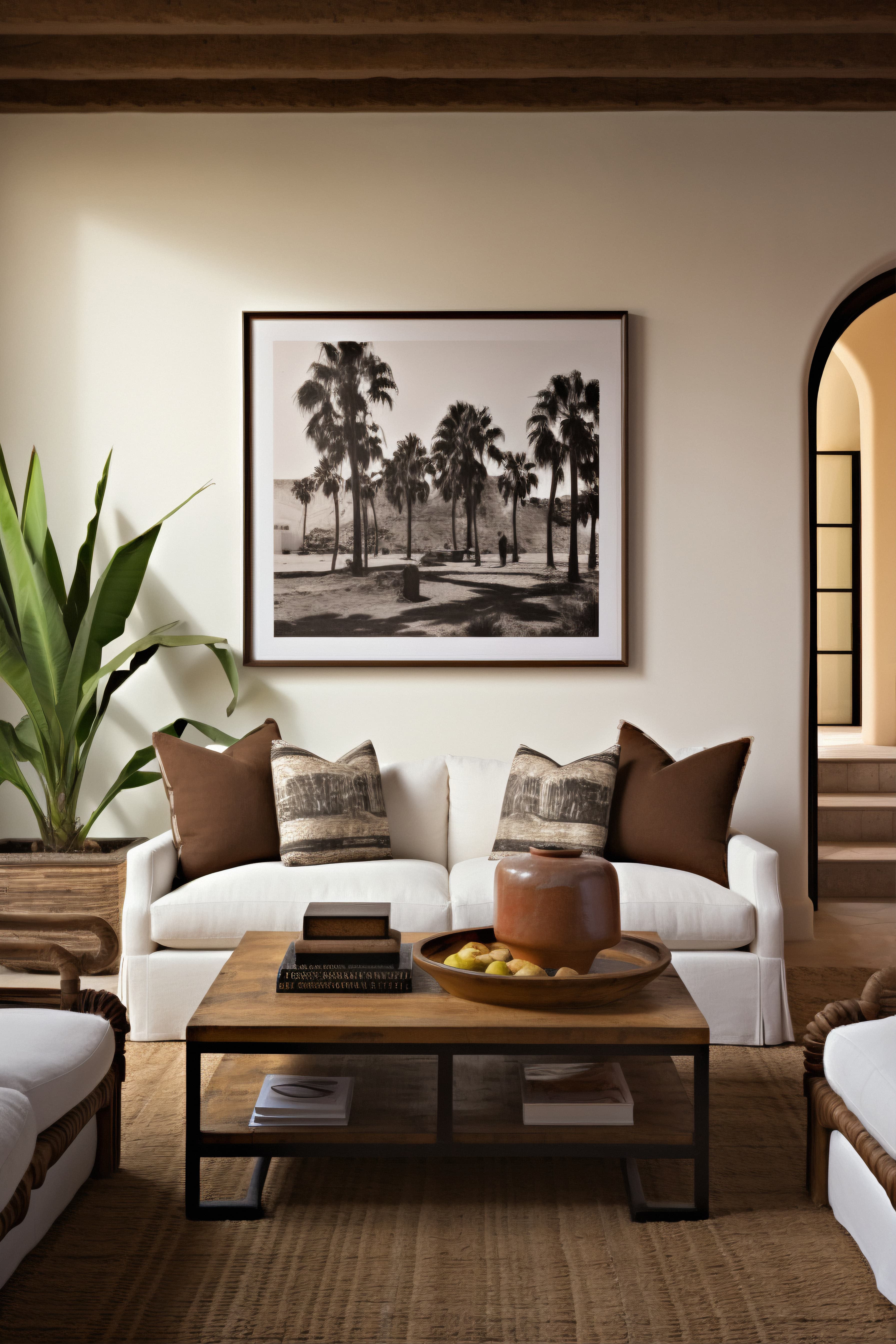 Modern living room furniture setup